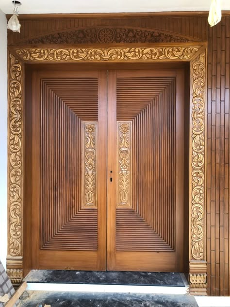 Man door canal view gujranwala Man Door Design Modern Wood, Man Door Design Modern, Indian Main Door Designs Double Door, Main Door Arch Design, Wooden Double Door Entrance, Men Door Design Wooden, Main Double Door Design Wood Indian, Front Double Door Design Wood Indian, Main Door Design Entrance Indian