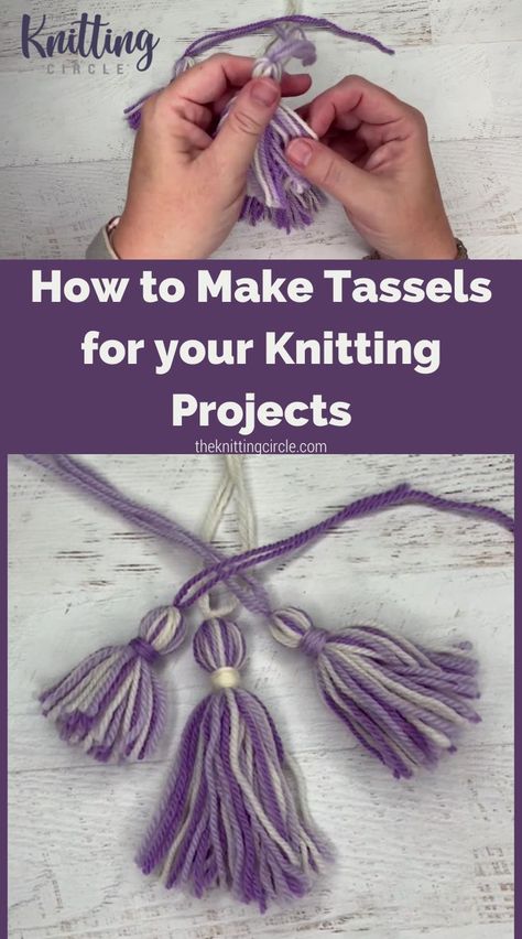 Make Tassels, Knitting Bag Pattern, How To Make Tassels, Beginner Sewing Patterns, Knitting Stitches Tutorial, Easy Sewing Patterns, Knitting Kits, Bag Patterns To Sew, Knitting Tutorial