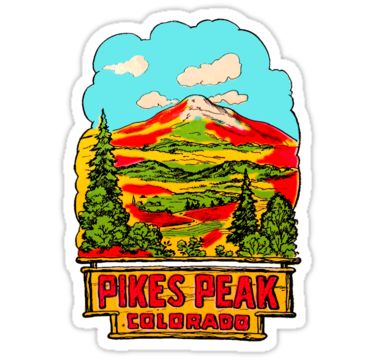 Pikes Peak Colorado, Fraternity Rush Shirts, Rush Shirts, Sticker Machine, Luggage Labels, Pikes Peak, Post Cards, Vintage Travel, Decals Stickers