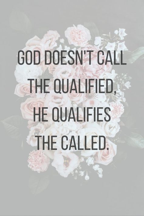 God Doesn't Call the Qualified He Qualifies the Called | Her Faith Inspired Victorian Artwork, Encouragement Quotes Christian, Faith Quote, Jesus Christ Quotes, Christian Post, Soli Deo Gloria, Christian Quote, Bible Passages, Angel Cards