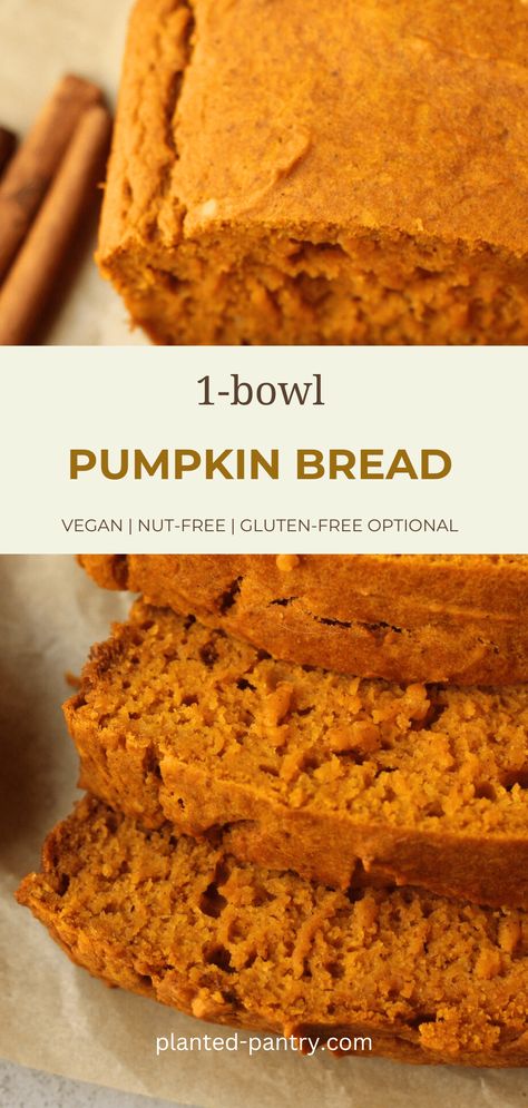 This easy Vegan Pumpkin Bread is fluffy, moist, and ready in under an hour! Gluten Free Dairy Free Egg Free Pumpkin Bread, Best Vegan Pumpkin Bread, Vegan Sourdough Pumpkin Bread, Vegan Pumpkin Bread Healthy, Sweet Potato Pumpkin Bread, Vegan Gluten Free Pumpkin Bread, Pumpkin Bread Gf Gluten Free, Vegan Gluten Free Pumpkin Muffins, Sweet Potato Bread Vegan