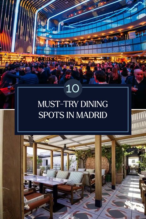 Experience the culinary marvels of Madrid with our definitive list of 10 must-try restaurants for 2024. From upscale Michelin-starred delights to lively dining outposts like Platea and Picos Pardos Sky Lounge, there's something for every palate and occasion. Explore high-quality dining establishment photos, detailed menus, and insider tips to guide your culinary journey throughout this historic city. Don't miss out on your chance to savor the rich flavors and vibrant dish presentations of Madrid's finest spots that will leave you inspired and full. Grab your friends and treat yourself to a memorable dining experience in Madrid! Restaurants Madrid, Restaurants In Madrid, Madrid Restaurants, Sky Lounge, Top 10 Restaurants, Spanish Restaurant, Sky Bar, Restaurant Guide, Family Restaurants