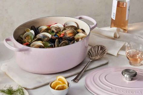 Bread Roast, Elegant Dinners, Cast Iron Oven, Creamy Blush, Le Creuset Dutch Oven, Wedges Recipe, Peanut Stew, Induction Oven, Seafood Stew