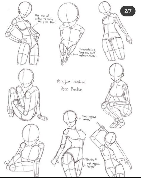 Anatomy Drawing Practice, Drawing Anime Bodies, イラスト 構図 フリー, Human Body Drawing, Tips For Artists, Desain Buklet, Drawing Tutorial Face, Anime Body, Body Sketches