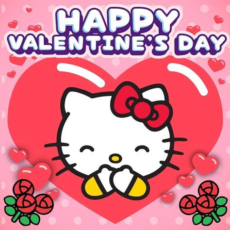 Happy Valentines Day Drawings, Birthday Cards To Print, Valentines Day Drawing, Hello Kitty Images, Kitty Baby, Hello Kitty Aesthetic, Hello Kitty Cartoon, Hello Kitty Drawing, Hello Kitty Christmas