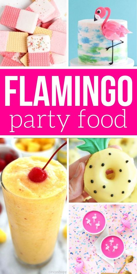 How cute is this flamingo themed food? Fun for a summer party or a kids' birthday. Pineapple Dessert Ideas, Flamingo Party Food, Pink Party Foods, Pink Flamingo Birthday, Flamingle Party, Flamingo Party Ideas, Flamingo Pool Parties, Food Unique, Pink Flamingo Party