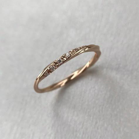 Delicate Stacking Rings, Curved Wedding Band, Morganite Engagement, Morganite Engagement Ring, Unique Diamonds, Eternity Ring Diamond, Stackable Ring, Diamond Eternity, Stacking Ring