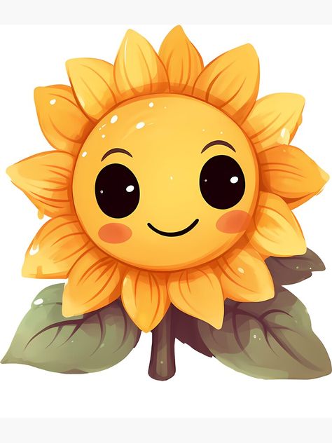 August Aesthetic, Sunflower Pictures, Yearbook Ideas, Hand Embroidery Projects, Cute Flowers, Sunflower Painting, Cartoon Faces, Sunflower Design, Cute Style