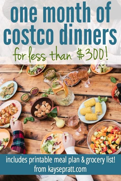 One Month of Costco Dinners - KaysePratt.com #mealplanning #recipes #moneysavingtips Costco Meal Plan, Costco Meals, Homemaking Skills, Meal Plan Grocery List, Christian Homemaking, Budget Meal Planning, Tasty Dinner, Cleaning Home, Make Ahead Meals