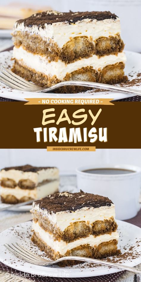 Dessert Recipes Using Lady Fingers, What To Make With Lady Fingers, Ladyfingers Recipe Desserts, Terimasu Recipe, Lady Finger Desserts, Lady Finger Cake, Tiramisu Recipe Without Eggs, Tiramisu Pudding, Lady Fingers Dessert