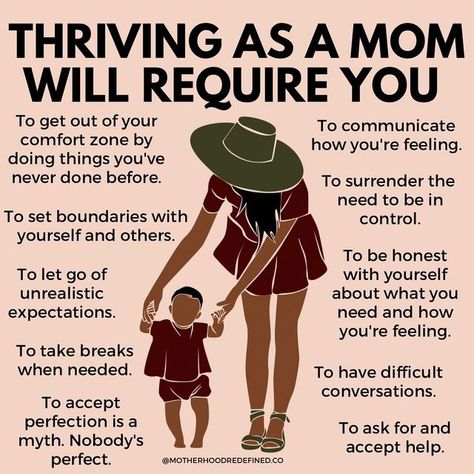 MOTHERHOOD REDEFINED ™ on Instagram: "You deserve to thrive, not just survive, in motherhood. But it will require you to shift your perspective, build healthier habits, and focus on your personal growth. Think about your own experience. Are you surviving or thriving? What's standing in your way? #motherhoodredefined" Motherhood Reality, Mindful Motherhood, Manifesting Motherhood, Mind Your Own Motherhood, Motherhood Advice, Natural Mom, Healthier Habits, Black Motherhood, Motherhood Tips