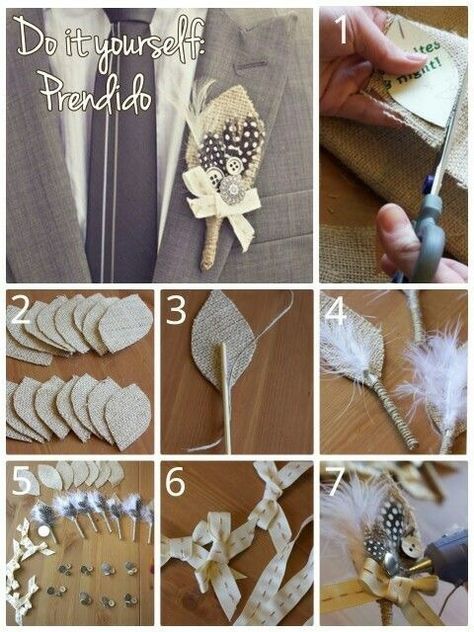 Casual Wedding Bride, Burlap Flowers Diy, Diy Flowers Wedding, Pearl Bouquet Wedding, Silk Flower Boutonniere, Wheat Wedding, Wedding Buttonholes, Simple Wedding Favors, Diy Corsage