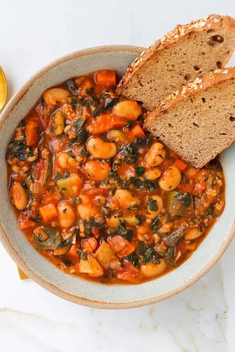 Nourishing Butter Bean Stew – Goodness Avenue Vegan Bean Stew, Vegetarian Stew Recipes, Egg Salad With Avocado, Cottage Cheese Egg Salad, Butter Bean Stew, Egg Salad Wrap, Salsa And Guacamole, Egg Salad Recipe Healthy, Butter Beans Recipe