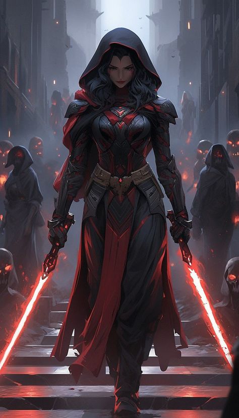 Sith Oc Female Art, Starwars Oc Male, Star Wars Fantasy Art, Female Sith Art, Star Wars Sith Art, Sith Fan Art, Star Wars 5e, Star Wars Character Design Female, Sith Concept Art