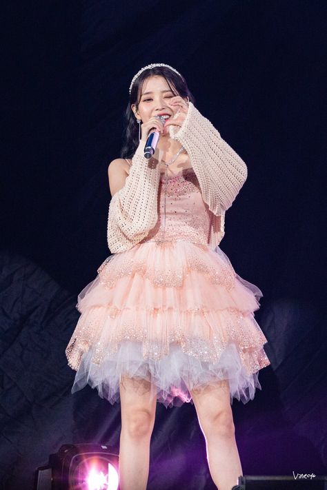 Iu Cute, Iu Concert, Iu Dress, 14th Anniversary, Kpop Concert Outfit, Concert Dresses, The Golden Hour, Tv Show Outfits, Beauty Pop