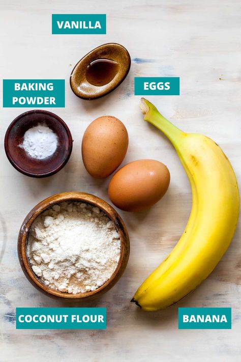 Best Ever Coconut Flour Pancakes for One (Paleo) - Dishing Out Health Banana Bread Almond Flour, Banana Bread Healthy Easy, Coconut Flour Pancakes Recipe, Basic Baking, Almond Flour Banana, Dishing Out Health, Sugar Free Banana Bread, Pancakes For One, Bars Cookies