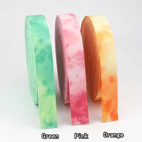 Princess DIY Wedding & Ribbon Co.,Ltd (@princess_diy_ribbon) posted on Instagram: “H-0026 Layering Fabric Cloth Tape Green Orange Pink Tie Dye Ribbon Trim 1-1/2" DIY Hair Bow Tie Collar Hand Craft Material #tiedyeribbon…” • May 17, 2022 at 7:10am UTC Hair Bow Tie, Princess Diy, Cloth Tape, Tie Collar, Bow Tie Collar, Wedding Ribbon, Hand Craft, Diy Ribbon, Pink Tie