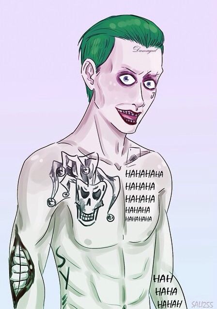 Cartoon of the new joker Jared Leto Joker Fan Art, Joker Jared Leto, New Joker, Jared Leto Joker, Leto Joker, Dc Villains, Batman Joker, Doodle Art Designs, Joker And Harley Quinn