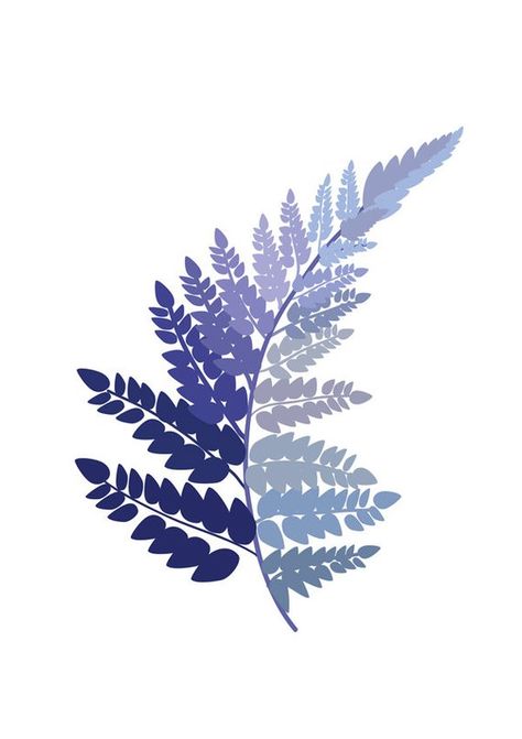 Blank Quotes, Leaf Paintings, Plants Drawing, Leaves Poster, Blue Fern, Abstract Modern Art, Fern Leaves, Geometric Poster, Botanical Poster