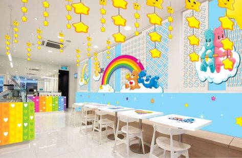 Gear up for a whole lot of star-shooting, rainbow-beaming tummies Care Bears Classroom Theme, Carebear Classroom Theme, Care Bear Classroom Theme, Care Bear Classroom, Care Bear Room, Classroom Aesthetic, Care Bear Party, Pop Up Cafe, Daycare Room