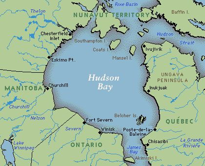 Hudson Bay map Ontario Map, Henry Hudson, Arctic Ocean, Hudson Bay, Lake Ontario, Chat Room, Atlantic Ocean, Travel And Tourism, Geography