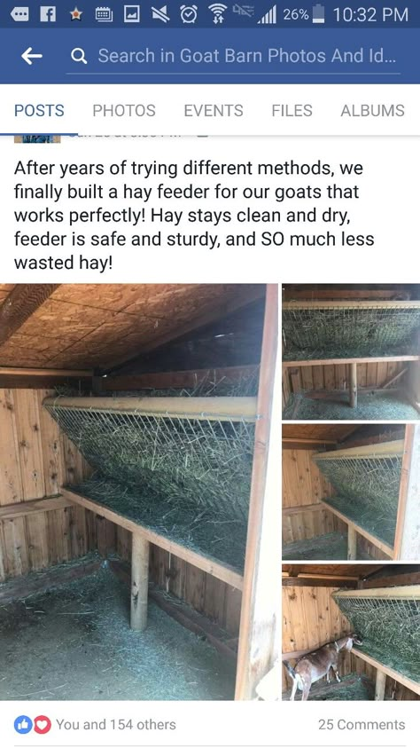 Hay Feeder For Goats, Goat Farming Ideas, Goat Feeder, Farm Goats, Goat Playground, Goat Ideas, Goat Shelter, Goat Pen, Barn Layout