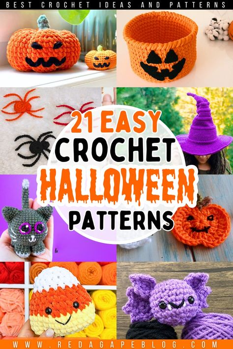 Crochet Halloween Patterns, Free Crochet Halloween, Crocheted Halloween, Crochet Halloween Patterns Free, Crochet Halloween Decorations, Halloween Crafting, Crochet Snowflake Pattern, Crochet Skull, Fall Crochet Patterns