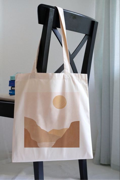 Toat Bags Design, Totebag Aesthetic Design, Totebag Lukis, Toat Bag, Tote Bag Design Diy Paint, Aesthetic Tote Bag Design, Totebag Painting, Diy Bag Painting, Diy Tote Bag Design