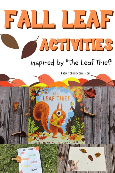 Fox And The Falling Leaves Activities, Book Related Crafts Preschool, Fall Ideas Kindergarten, Fall Book And Craft, Book And Activity For Kids, Leaf Thief Activity, Autumn For Kindergarten, Kindergarten Activities Fall, The Leaf Theif Craft