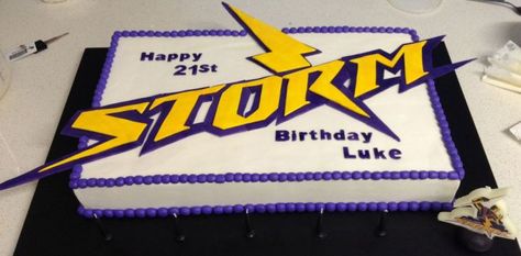 Melbourne Storm Cake tutorial. Shows you how to make this cool cake for a rugby league or NRL birthday party.  Sweet! Nfl Cake, Easy Christmas Cupcakes, Christmas Cupcake Toppers, Sport Cakes, Football Cake, Happy 21st Birthday, Football Party, Christmas Cupcakes, 11th Birthday