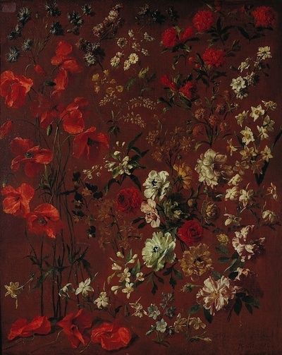 Hyacinthe Rigaud, 1720 Study Of Flowers, Red Art, Red Aesthetic, French Artists, Sustainable Design, Flower Painting, Flower Art, Still Life, Art Inspo