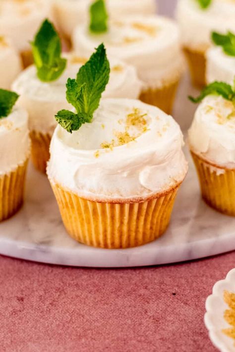 Passionfruit Mojito Cupcakes - The Little Vintage Baking Company Passionfruit Mojito, Mojito Cake, Fruity Pebble Cupcakes, French Toast Cupcakes, Fruit Mojito, Mojito Cupcakes, Passionfruit Curd, Passion Fruit Mojito, Sour Cream Muffins