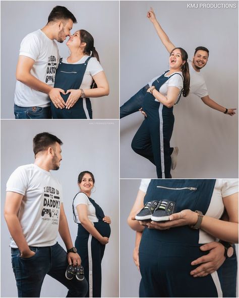 Maternity Shoot Dresses, Couple Maternity Poses, Indoor Maternity Photography, Maternity Props, Maternity Shoot Outfit, Maternity Picture Outfits, Indoor Photoshoot, Studio Maternity Photos, Maternity Photography Poses Outdoors