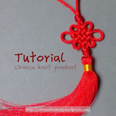 This simple pendant with tassels can decorate your purse and handbags. Tassel Tutorial, Tassels Tutorials, Chinese Knotting Cord, Chinese Crafts, Decorative Knots, Chinese New Year Crafts, Knots Diy, Knots Tutorial, Chinese New Year Decorations