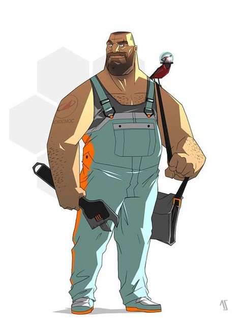 Mechanic Pose, Man Character Illustration, Mechanic Character Design, Cartoon Man Character, Mechanic Cartoon, Mechanic Character, Male Mechanic, Man Character Design, Illustration Expressions