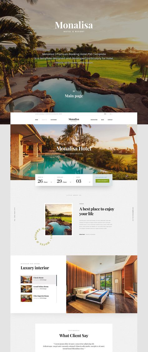 Hotel Website Design, Hotel Booking Website, Travel Website Design, Luxury Website, Webdesign Inspiration, Ux Design Inspiration, Hotel Website, Agency Website, Homepage Design