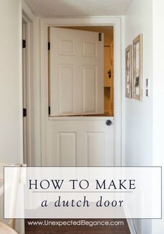 Dutch doors are useful additions to any home. Try making one for your laundry room with this DIY tutorial. Diy Dutch Door, Dutch Doors Diy, Dutch Doors, Half Doors, Hollow Core Doors, Kids Rooms Diy, Home Remodeling Diy, Dutch Door, Diy Remodel