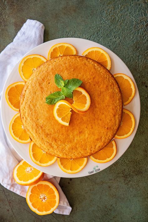 Orange Olive Oil Cake  — The Yummy Vegan Orange Olive Oil Cake, Vegan Cake Recipes, Olive Oil Cake, Whipped Topping, Vegan Cake, Something Sweet, Olive Oil, Simple Ingredient, Jam