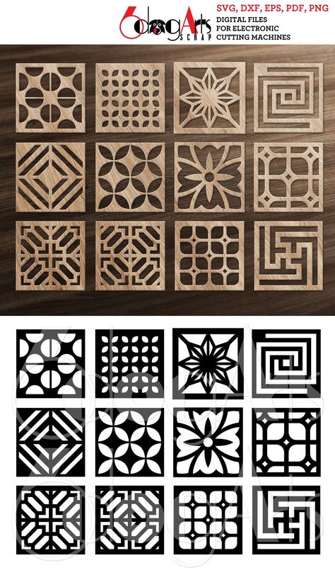 12 wood & metal coaster grill wall decor templates. Vector digital SVG, DXF files. Instant download #grillwalldecor #coasters #vectorfiles #svgfiles #dxffiles . #Metal_Coaster #Grill_Wall #Wooden_Shelf_Design #Cnc_Machine_Projects Grill Wall, Metal Coaster, Wooden Shelf Design, Cnc Machine Projects, Metal Coasters, Cnc Design, Wood Burning Patterns, Decorative Mirror, Grill Design