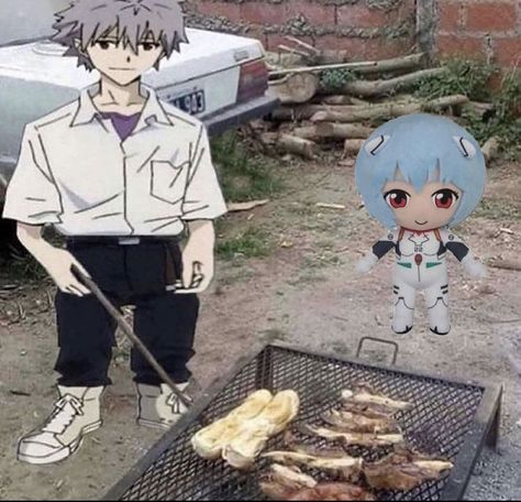 Kaworu And Rei, Rei Plush, Neon Evangelion, Rei Ayanami, Neon Genesis, Neon Genesis Evangelion, Anime Movies, Reaction Pictures, Funny Images