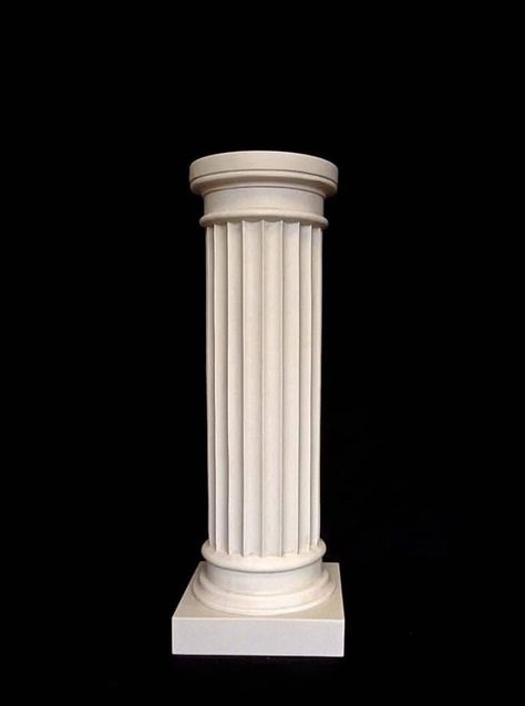 White Column Classic Column, Fluted Columns, Sculpture Stand, Marble Columns, Marble Vase, Marble Statues, Marble Sculpture, Animal Sculptures, Wren