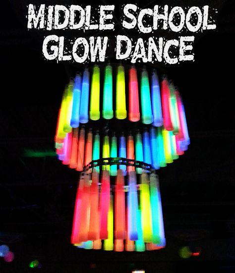 Dark Glow in the Middle School Dances | Middle School “Glow” Dance Period Kits For Middle School, Middle School Dance Themes, Math Bulletin Boards Middle School, School Dance Decorations, Math Projects Middle School, Middle School Crafts, Middle School Graduation Gifts, School Dance Themes, Glow Dance