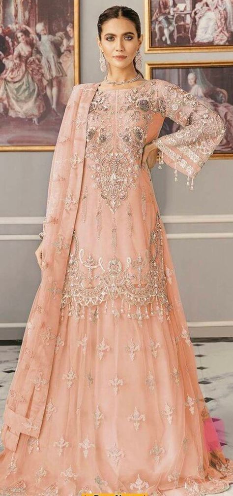 Akbar Aslam, Pakistani Designer Suits, Net Dress, Net Lehenga, Wedding Reception Dress, Embroidered Dupatta, Pakistani Designers, Pakistani Wedding, Pakistani Fashion