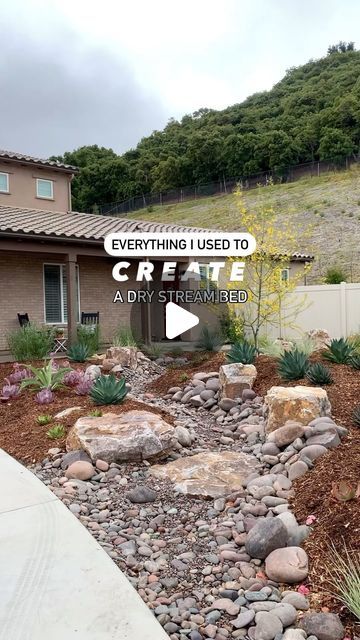 Dry Stream, Agave Blue Glow, Yucca Rostrata, Stream Bed, Garden Desig, My First Love, Blue Glow, Landscaping Tips, Yard Design