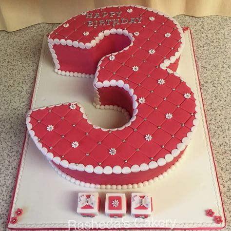 Number 3 Birthday Cake, Number 3 Cake, 3 Birthday Cake, Christmas Cakes Images, Number 3 Cakes, Birthday Cake Designs, Chinese Birthday, Cake Designs For Girl, 3 Cake