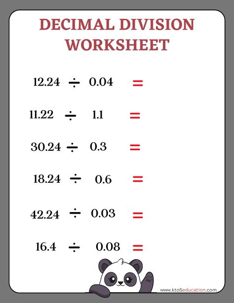 Decimals Division Worksheets 4th Grade | FREE Download Check more at https://kto5education.com/decimals-division-worksheets-4th-grade/ Division Worksheets 4th Grade, Decimal Division, Fractions Division, Kids R Us, Number Worksheet, Dividing Decimals, Math Tutoring, Decimals Worksheets, Decimal Number