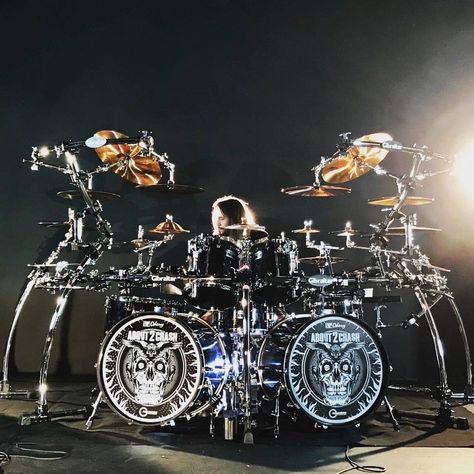 Double bass drum kit on Gibraltar rack system Double Bass Drum Set, Drum Studio, Drums Studio, Drum Sets, Metal Drum, Bass Drums, Double Bass, Drum Kit, Island House