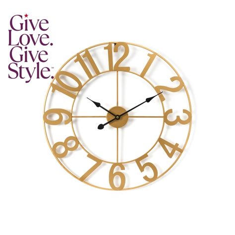 in stock Wall Clock For Kitchen, Clock For Kitchen, Clock For Living Room, Gold Clock, Kitchen Wall Clocks, Marble And Gold, Large Wall Clock, Mirror Wall Decor, Large Wall