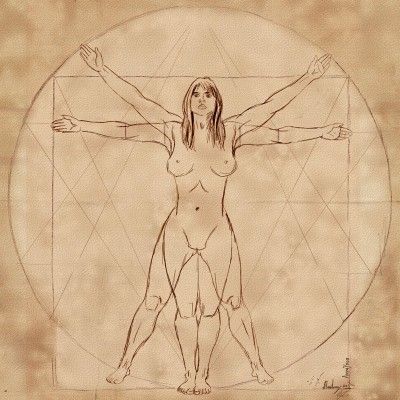 Vitruvian Man - Da Vinci Vitruvian Woman Tattoo, Vitruvian Woman, Graffiti Sketch, Vitruvian Man, Magic Art, The Body, Tattoos For Women, Art Inspo, Tattoo Ideas