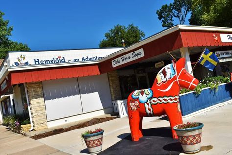 Perhaps you have seen the little red horses and wondered where they come from. Many years ago, we traveled to Lindsborg, Kansas with our children. During this visit, we stopped at Hemslöjd to check out these fun looking figures. Fast forward to the present, and we once again found ourselves in Lindsborg Kansas, Horse Herd, Small Town Living, Horse Sign, Grand Marais, Places In America, Dala Horse, Yellow Springs, Foreign Countries